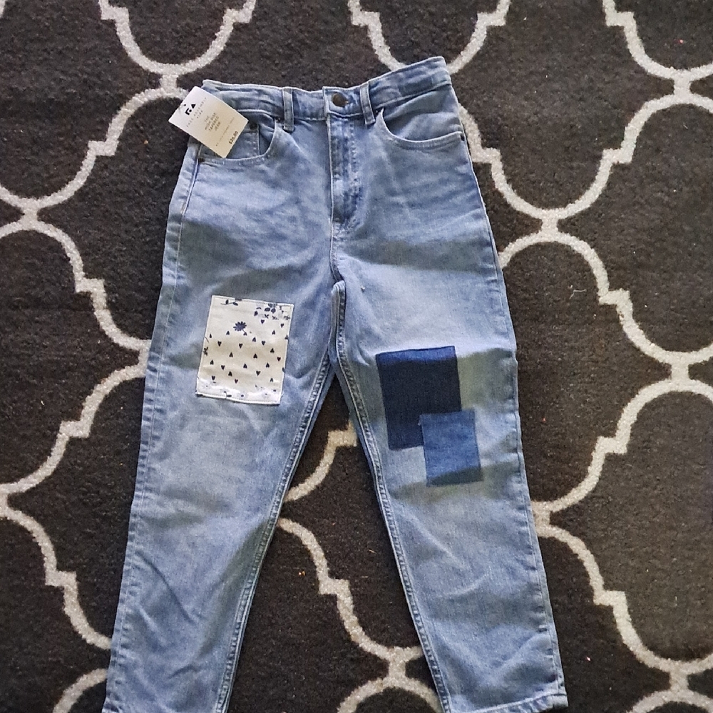 Kids Light Blue Jeans with Patchwork